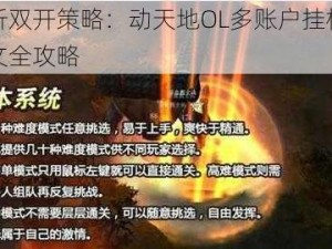 解析双开策略：动天地OL多账户挂机的图文全攻略