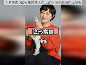 大象传媒 2024 年隐藏人口，优质视频资源在线观看