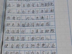 让对方随便弄隐私作文：安全保护，隐私无忧