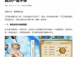 航海王热血航线艾尼路技能加点指南：优化战斗能力，提升技能配置推荐