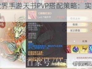 完美世界手游天书PVP搭配策略：实战解析与推荐