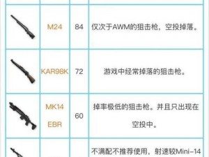 黎明之路：狙击枪大全——全面解析各类狙击枪属性一览