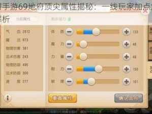 梦幻手游69地府顶尖属性揭秘：一线玩家加点策略全解析