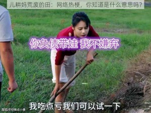 儿耕妈荒废的田：网络热梗，你知道是什么意思吗？