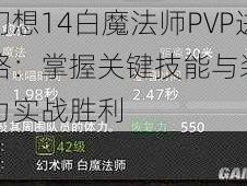 最终幻想14白魔法师PVP进阶攻略：掌握关键技能与装备选择助力实战胜利