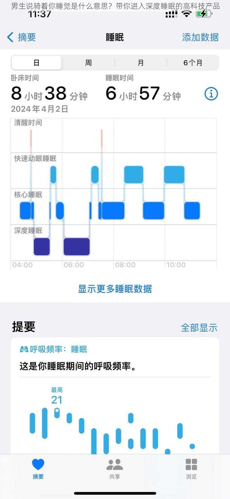 男生说骑着你睡觉是什么意思？带你进入深度睡眠的高科技产品