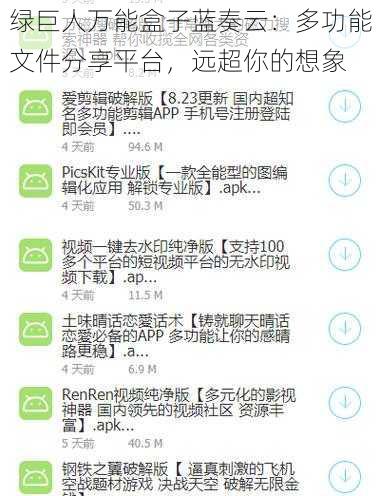 绿巨人万能盒子蓝奏云：多功能文件分享平台，远超你的想象