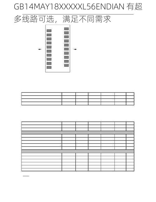 GB14MAY18XXXXXL56ENDIAN 有超多线路可选，满足不同需求