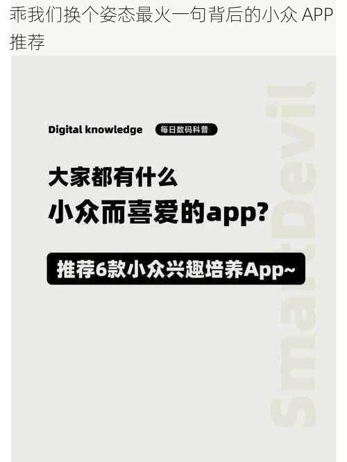 乖我们换个姿态最火一句背后的小众 APP 推荐