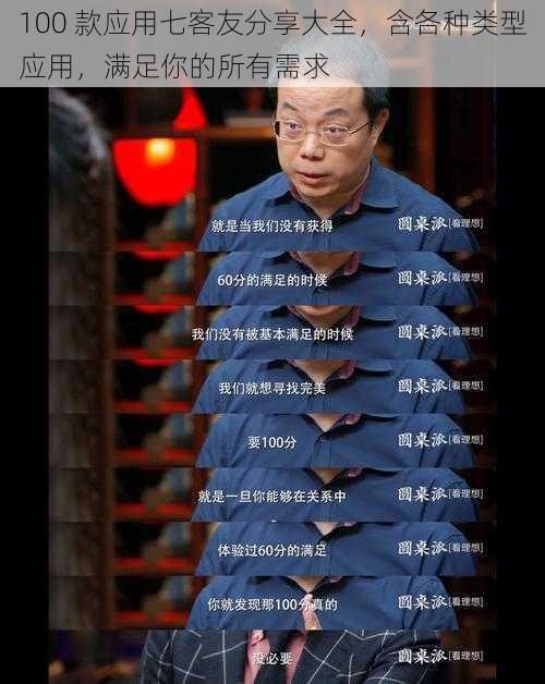 100 款应用七客友分享大全，含各种类型应用，满足你的所有需求