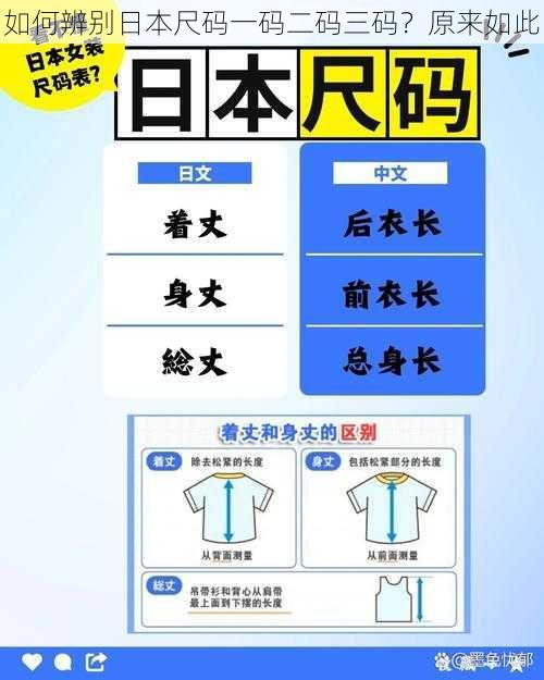 如何辨别日本尺码一码二码三码？原来如此