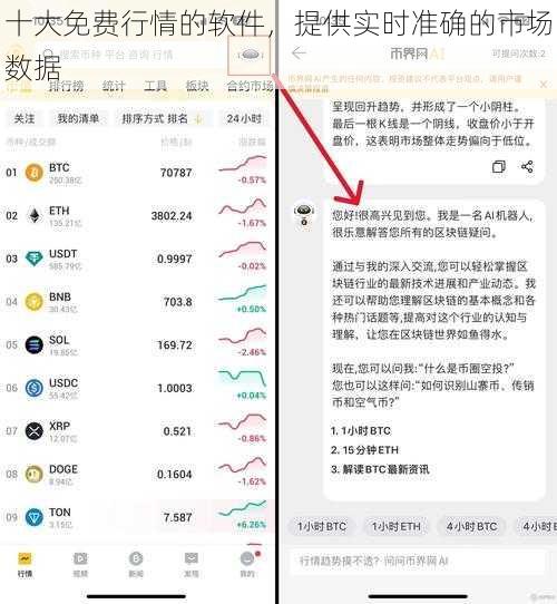 十大免费行情的软件，提供实时准确的市场数据