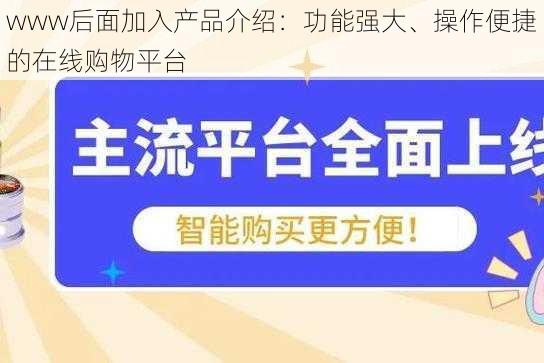 www后面加入产品介绍：功能强大、操作便捷的在线购物平台