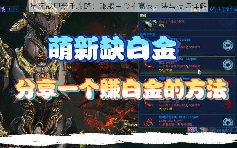 星际战甲新手攻略：赚取白金的高效方法与技巧详解