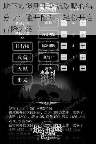 地下城堡新手防坑攻略心得分享：避开陷阱，轻松开启冒险之旅