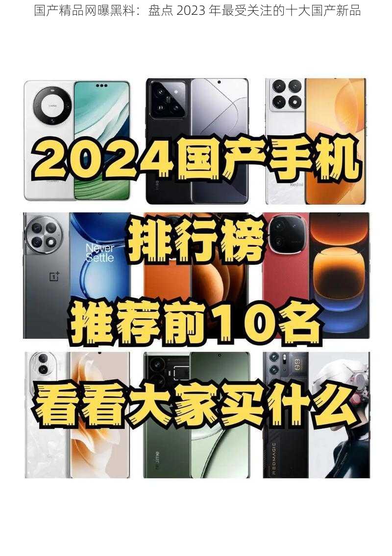 国产精品网曝黑料：盘点 2023 年最受关注的十大国产新品