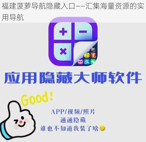 福建菠萝导航隐藏入口——汇集海量资源的实用导航