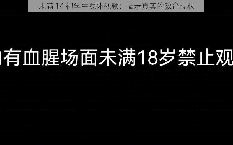 未满 14 初学生裸体视频：揭示真实的教育现状