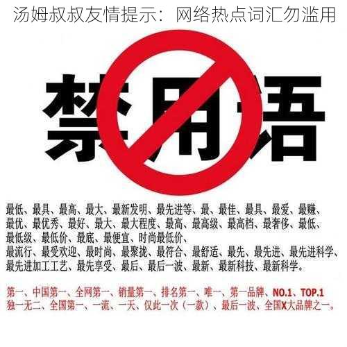 汤姆叔叔友情提示：网络热点词汇勿滥用