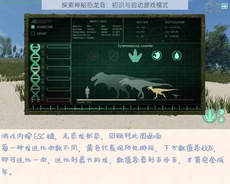 探索神秘恐龙岛：初识与启动游戏模式