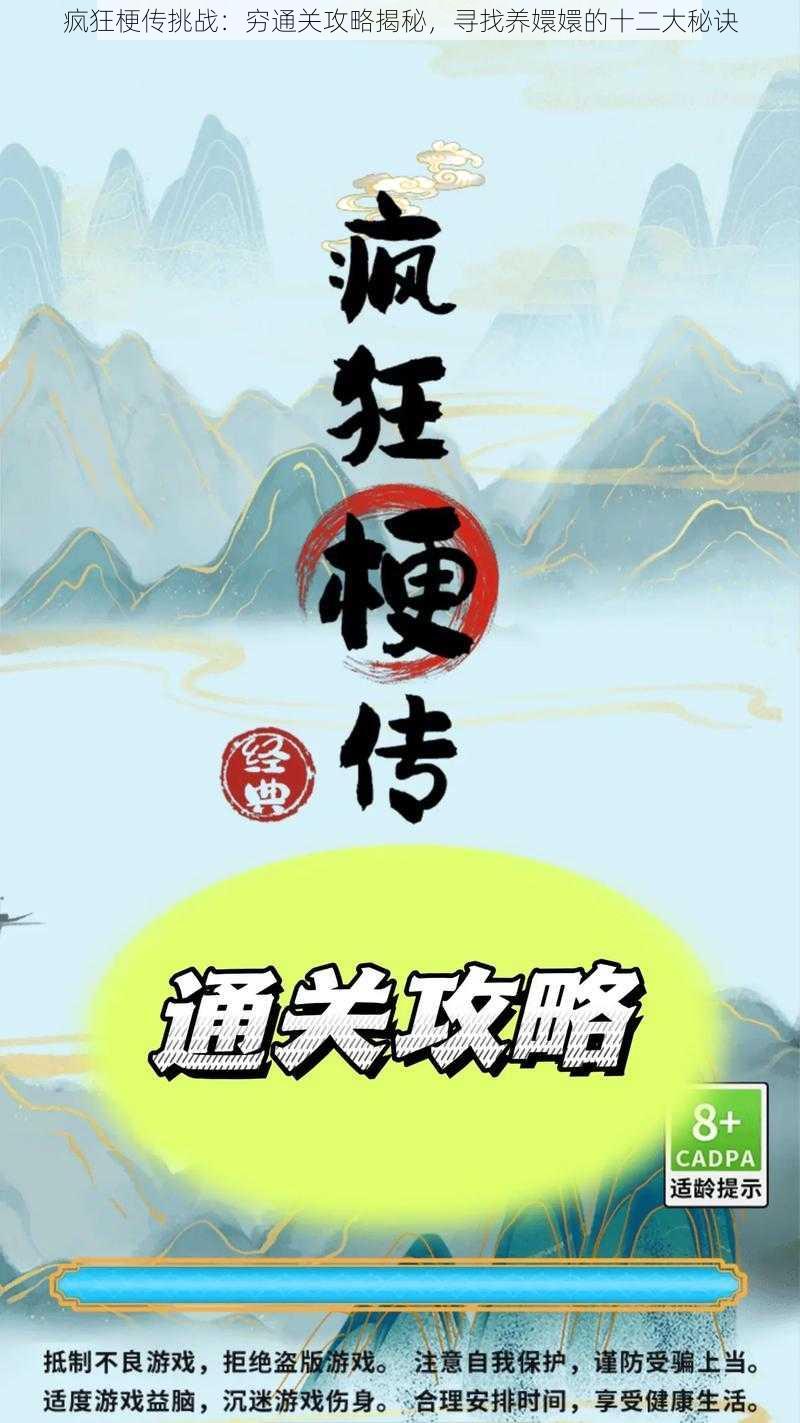 疯狂梗传挑战：穷通关攻略揭秘，寻找养嬛嬛的十二大秘诀