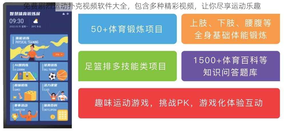 免费剧烈运动扑克视频软件大全，包含多种精彩视频，让你尽享运动乐趣