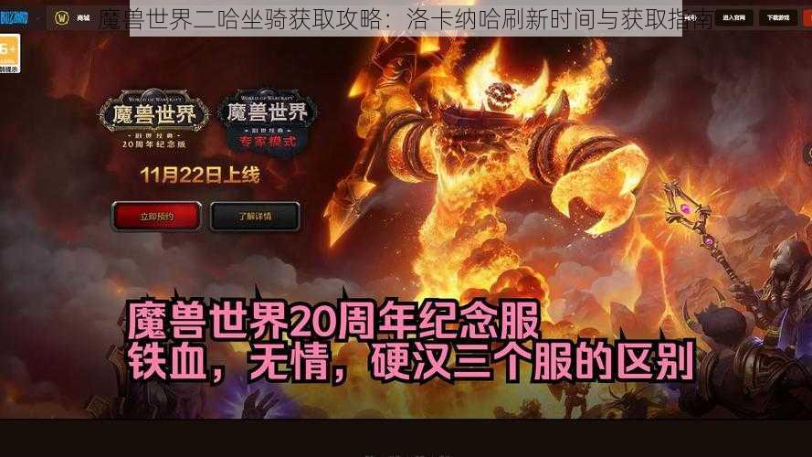 魔兽世界二哈坐骑获取攻略：洛卡纳哈刷新时间与获取指南