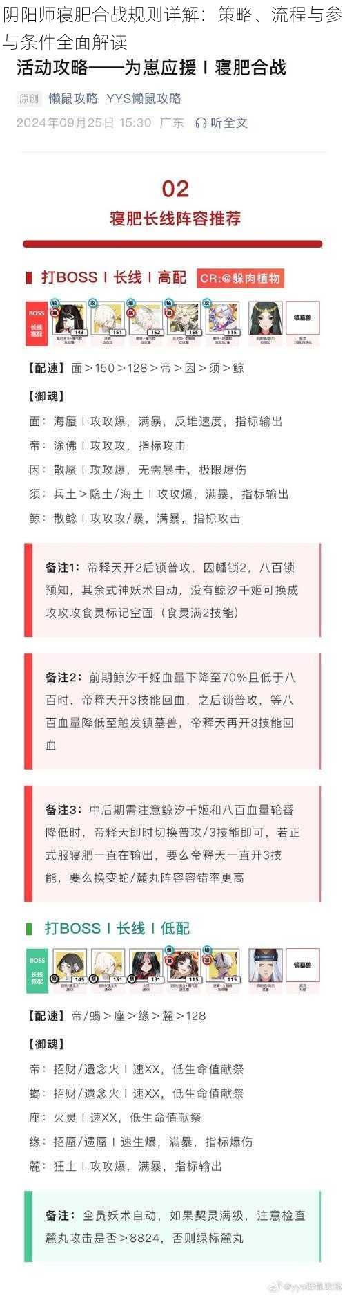 阴阳师寝肥合战规则详解：策略、流程与参与条件全面解读