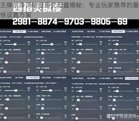 王牌战争灵敏度最优配置揭秘：专业玩家推荐的最佳设置方案