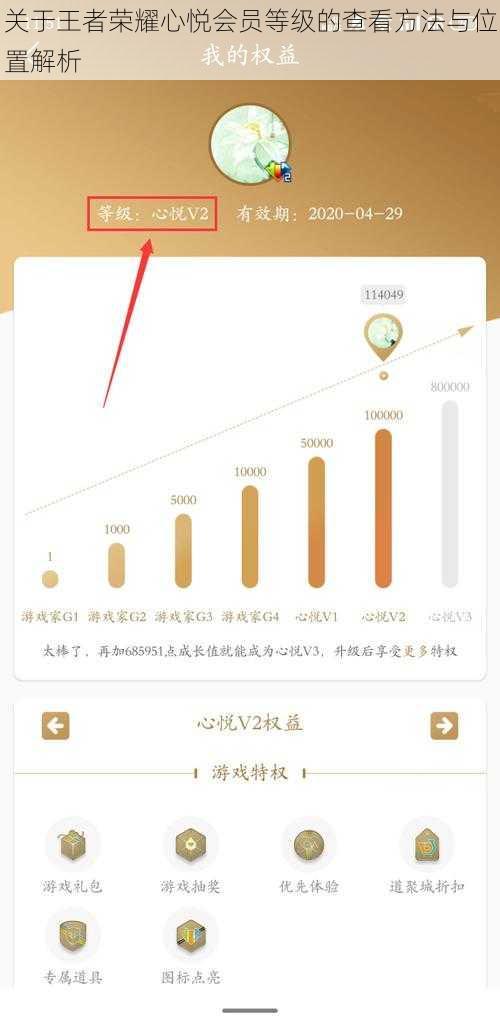 关于王者荣耀心悦会员等级的查看方法与位置解析